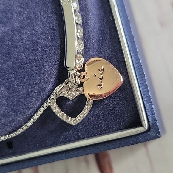 BRILLIANCE Silver Sister Bracelet with Swarovski Crystals NWT - Picture 4 of 8